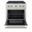 ZLINE Autograph 30" Paramount Dual Fuel DuraSnow® Range w/ White & Bronze Accents (SDRSZ-WM-30-CB)-1147389395-1147389388