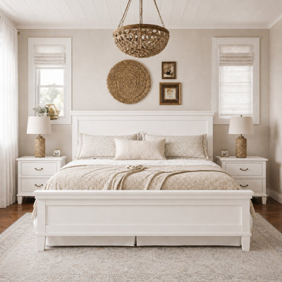  Platform Bed with Headboard, Footboard and Slat Support, No Box Spring Required