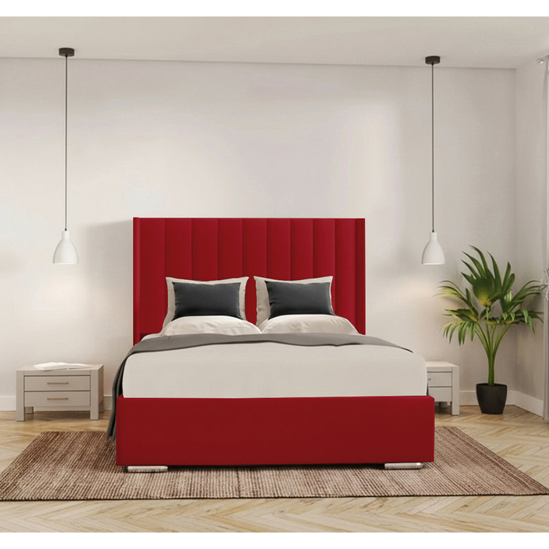 Chiedu Bed Frame, Single, Red