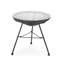 Table d'appoint en verre trempé - Mobilier d'extérieur moderne noir