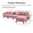 Boucle Fabric Convertible L Shape Sectional 4-Seater Sofa Couch With Distinctive Shell-Shaped Armrests And Removable Ottoman-119398178