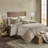 Comfortable Faux Suede Bedding Sets, Tan Polyester Lodge Style For Home