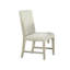 Ensemble de salle à manger 7 pièces Hagy, table extensible, 6 chaises blanches, beige naturel
