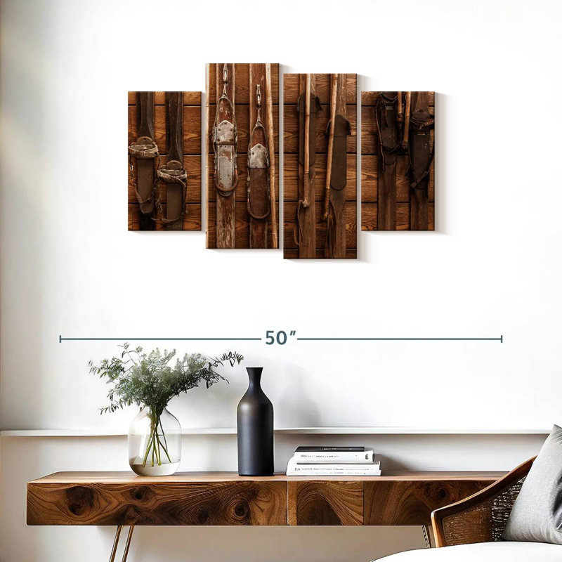 Wooden ski collection Sireci, H 22 po x l 36 po