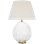 Talia Medium Cordless Table Lamp in Clear Glass with Linen Shade