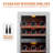 Calefort 15'' Wine Refrigerator 28 Bottle Dual Zone Built-in Wine Cooler