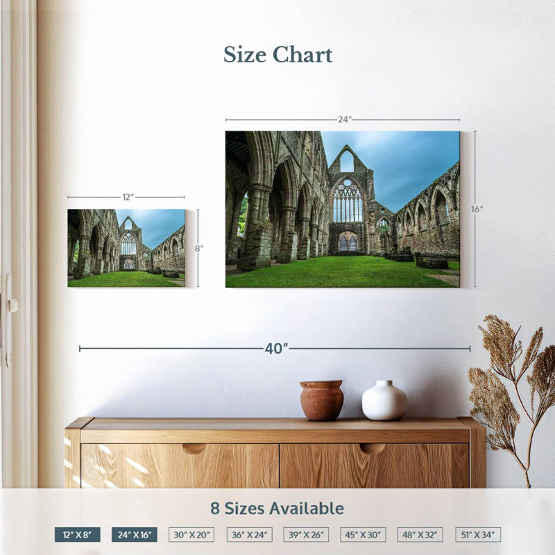 Abbaye de Kavia Tintern, H 16 po x l 24 po