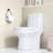 Poseidon Compact Toilet 1.28 GPF Round Comfort Height Floor Mounted One-Piece Toilet (Seat Included)