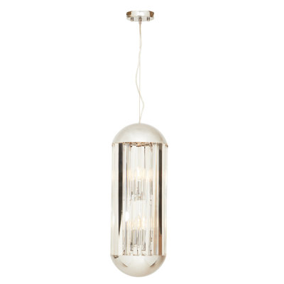 Amaud 6 - Light Chrome Lantern Pendant
