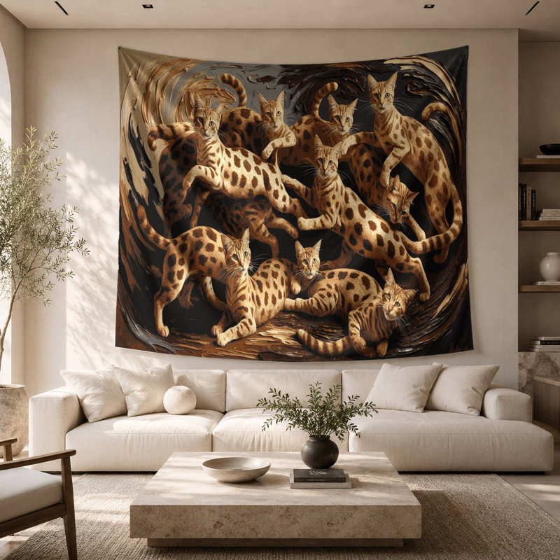 Tapisserie «Cats Ocicat», 26 po x 36 po