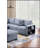 Contemporary Functional Sectional Sofa 4Pc Set With Built-In Shelves, L-Shaped Design, Ottoman, And Modular Flexibility For Modern Living Spaces.-2038018573