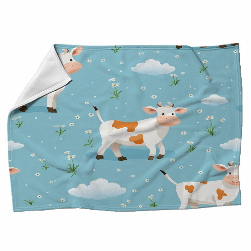 Machine Printed Throw Blanket, 51" W x 60" L