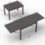 Grande table de salle à manger extensible d'extérieur réglable en métal et aluminium pour l'extérieur de 53 po à 106 po pour 6 à 8 personnes