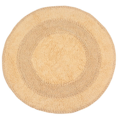 Gadbois Double Ruffle Cotton Round Bath Rug