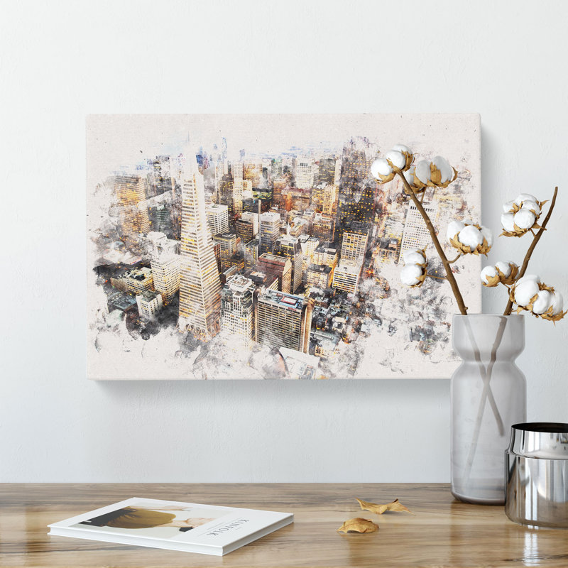 The San Francisco Skyline - Wrapped Canvas, 60cm H x 91cm W x 4cm D