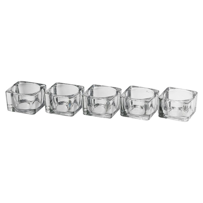 5 Piece Glass Tealight Holder Set