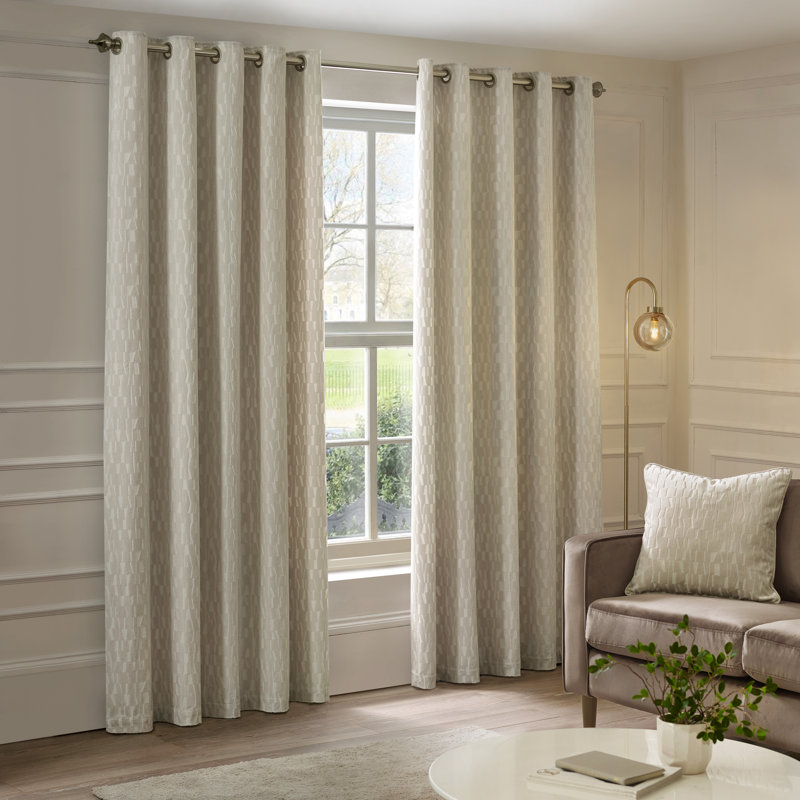 Manhattan Room Darkening Curtain Panel Pair, White