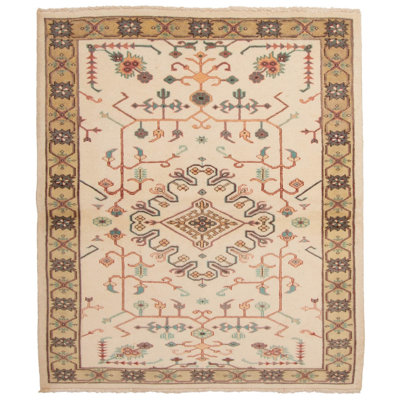 Peshawar Ziegler Ivory Rug 4'1" x 4'9"
