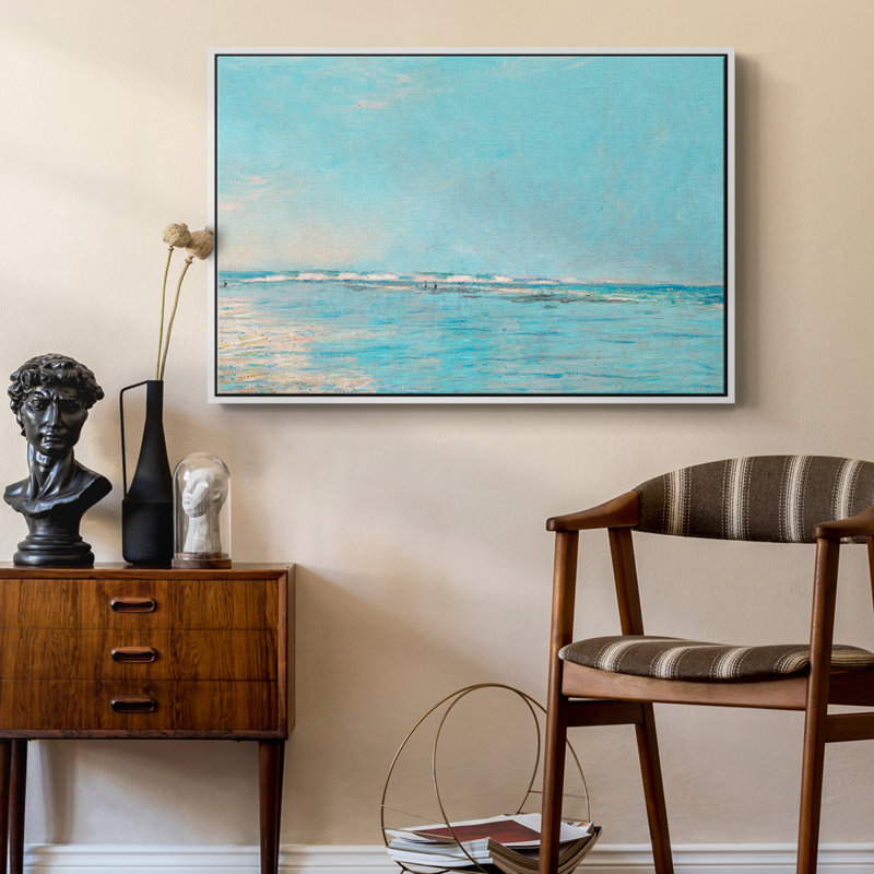 «Vintage Nautical Print-Lxxiii» sur toile, Toile encadrée flottée blanche, H 27 po x l 41 po x P 2 po