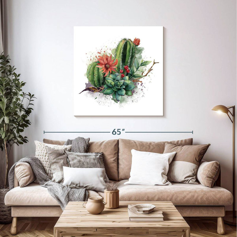 Harnek succulentes et éclaboussures de cactus, H 39 po x l 39 po