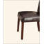 Ensemble de 2 chaises d'appoint en similicuir et finition noyer Britney