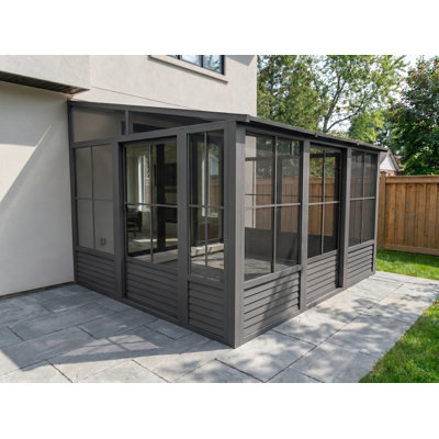 Florence Wall-Mounted Solarium with Metal Roof