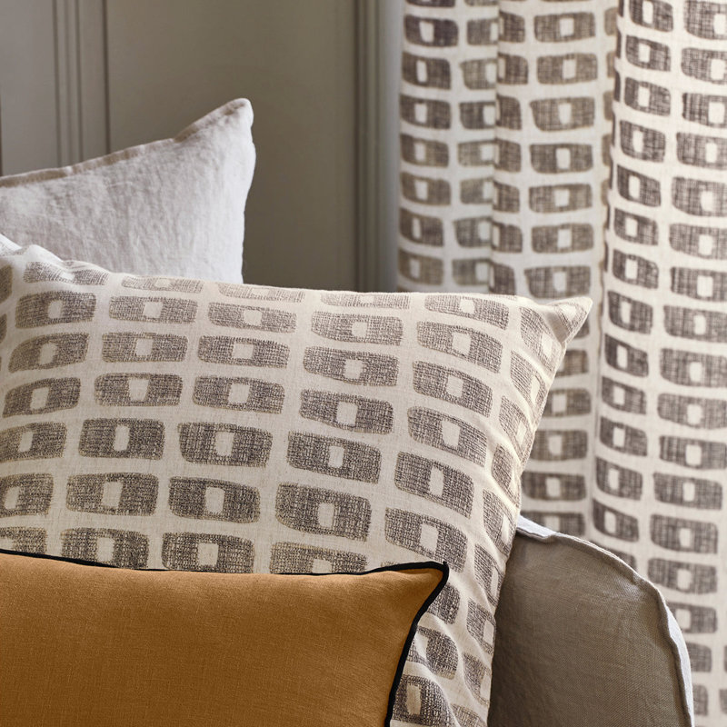 Tiago Cotton Blend Room Darkening Curtain Pair