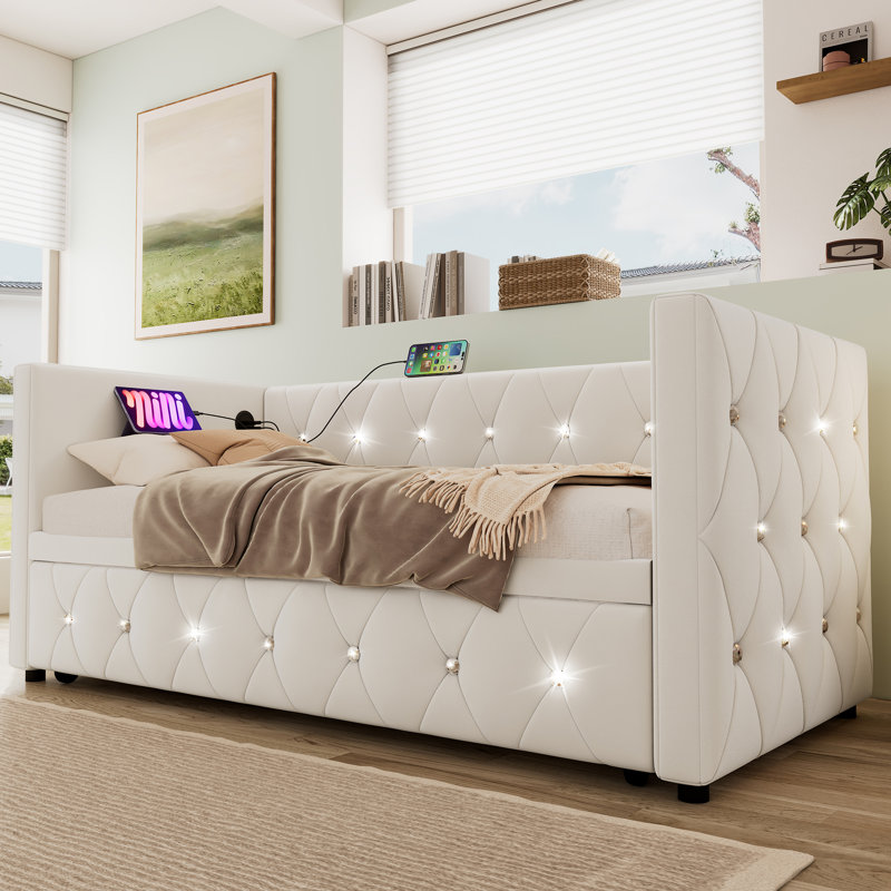 Borges Bed, Beige
