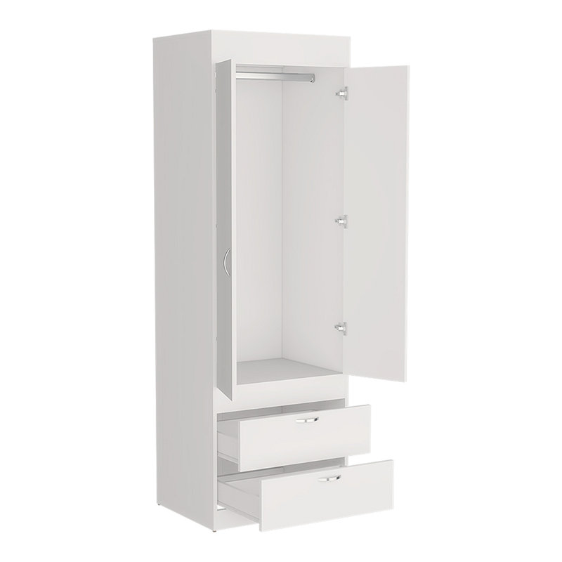 Armoire à deux tiroirs, Blanc