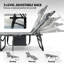 Chaise longue de patio réglable en acier, confort moderne pour l'extérieur