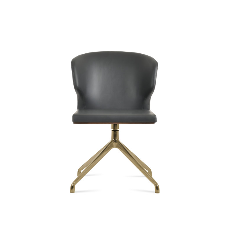 Chaise pivotante Amed Spider, Blanc, Orange