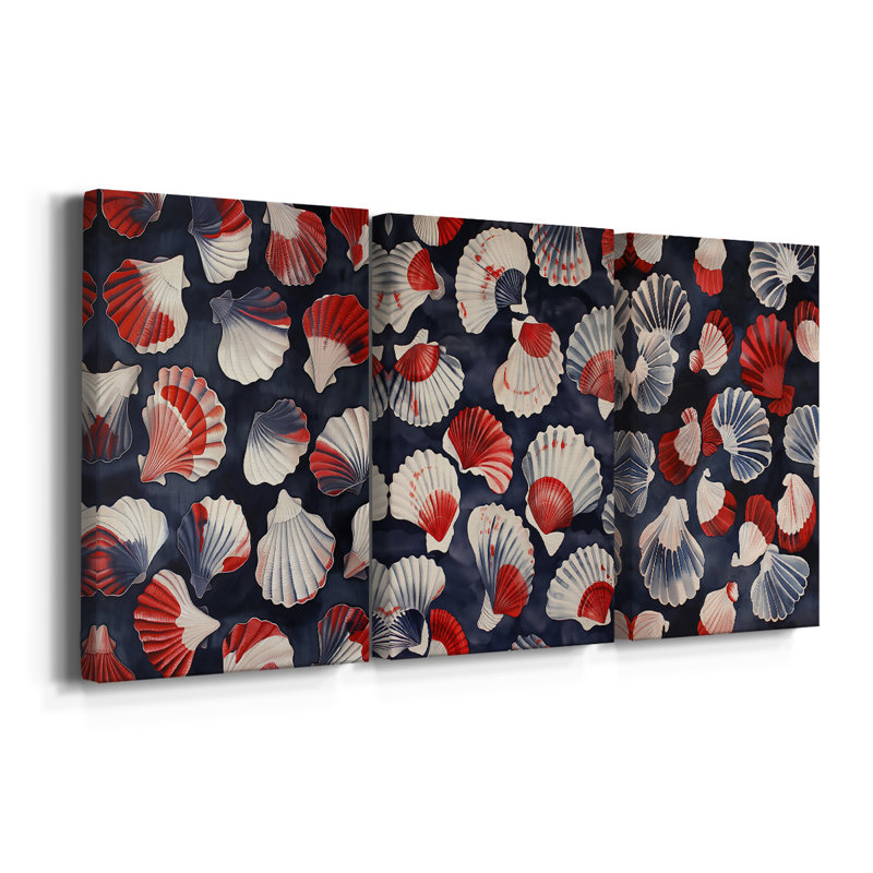 NAUTICAL Series CCCCX-3 - Toile tendue avec châssis sur mesure - 3 pièces, H 48 po x l 96 po