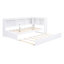 Twin Size Daybed With Trundle, Storage Cabinets And USB Ports, White
