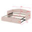 Lit de jour avec couchette escamotable allongée, canapé-lit rembourré, peu encombrant, velours-1002095356