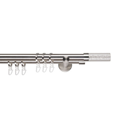20cm Double Curtain Pole