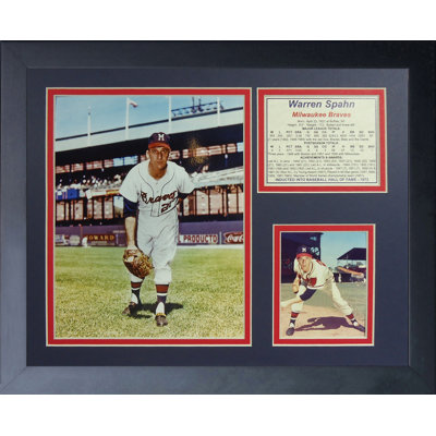 Souvenirs encadrée warren spahn