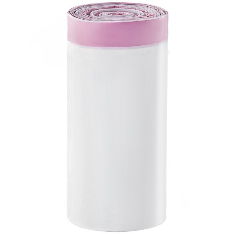 Sacs à ordures avec cordon de serrage, sacs à ordures de cuisine 13 gallons de hauteur de 110 gallons, sac à ordures au parfum frais très épais, sac poubelle recyclable avec cordons, pour la maison, le bureau, le camping-car et le camping (blanc)