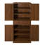Armoire de rangement durable à 4 portes avec 1 tiroir et 4 tablettes réglables, pour un rangement organisé et élégant-1500579772