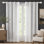   Tringle à rideaux ajustable pour fenêtres 44 à 120 pouces, tringle à rideaux extensible en fer robuste de 3/4 po avec embouts Cambria et porte à rideaux à fixation murale de style français (paquet de 1, blanc)