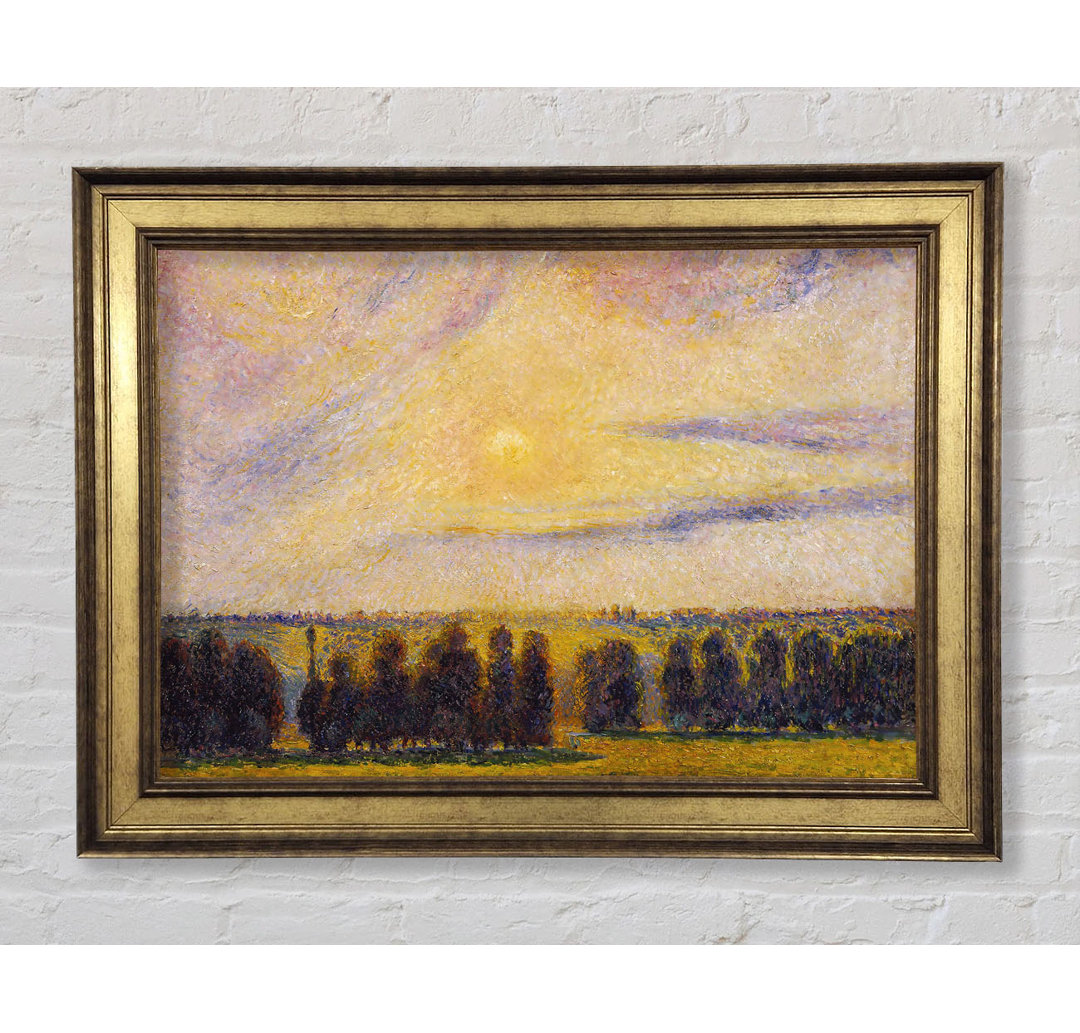 Pissarro Sonnenuntergang bei Eragny - Einzelner Bilderrahmen Kunstdrucke