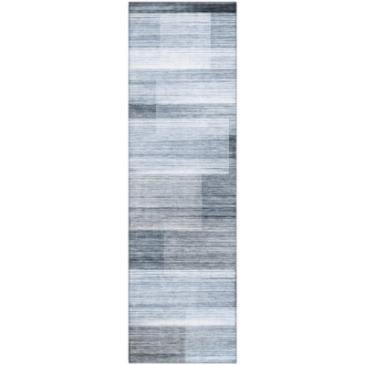 Premium Machine Washable Mayfield AMF2082 Striped Rug
