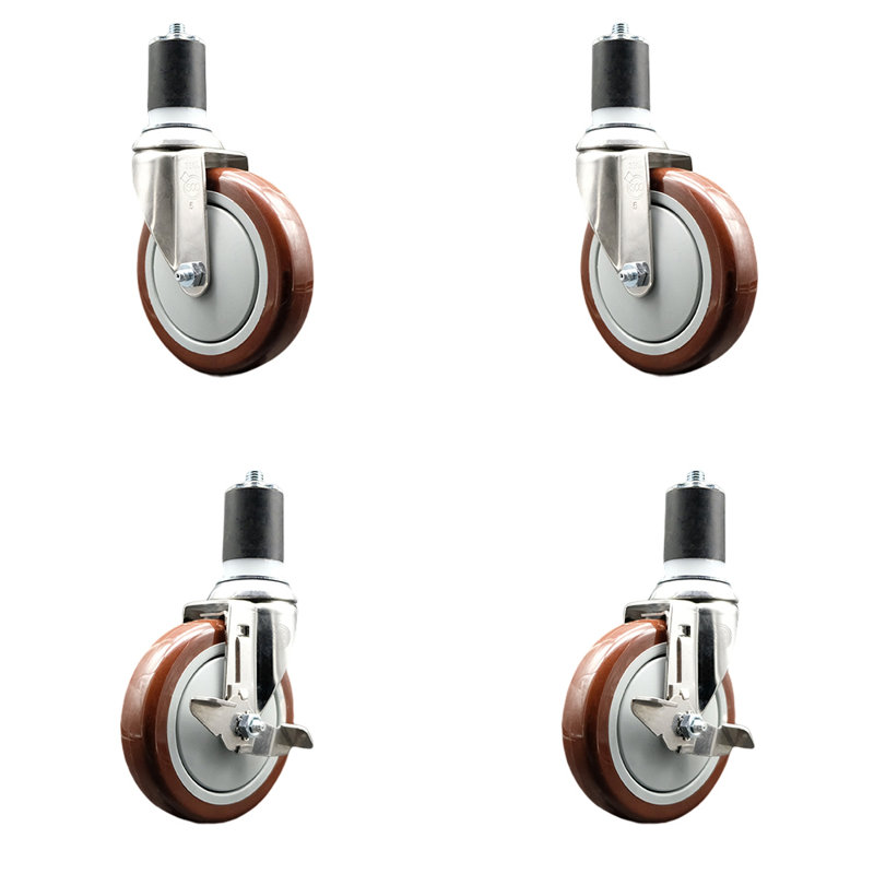 Ensemble de roulettes extensibles 5 pi.
