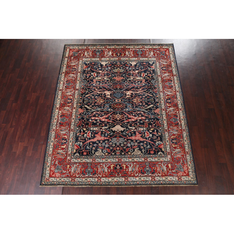 Tapis oriental à motif floral et teinture végétale Ziegler