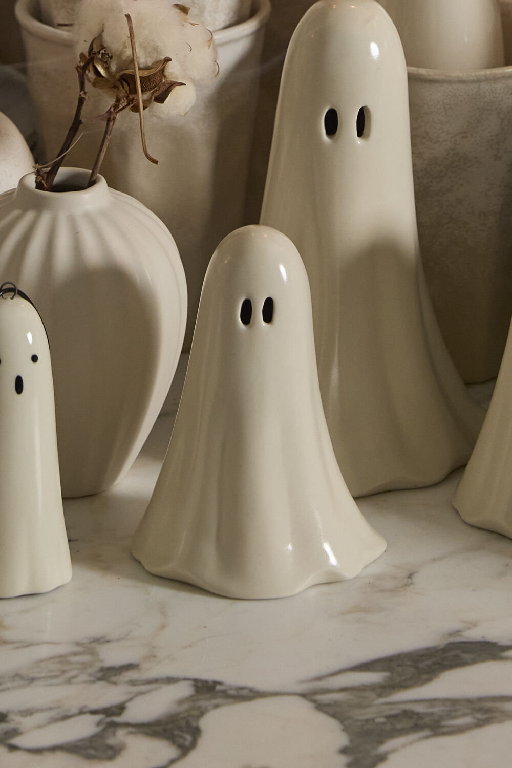 Ghost Holiday Figurine, 5" H x 3.5" W x 3.25" D