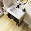 Meuble-lavabo autoportant en contreplaqué rayé pré-assemblé avec lavabo, tiroir et tablette ouverte-828234628-828234631-828234634