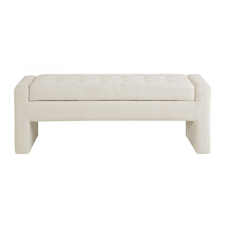 Banc de rangement à fermeture en douceur pour chambre à coucher