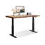 Bureau rectangulaire brun en bois massif à hauteur réglable-108431539