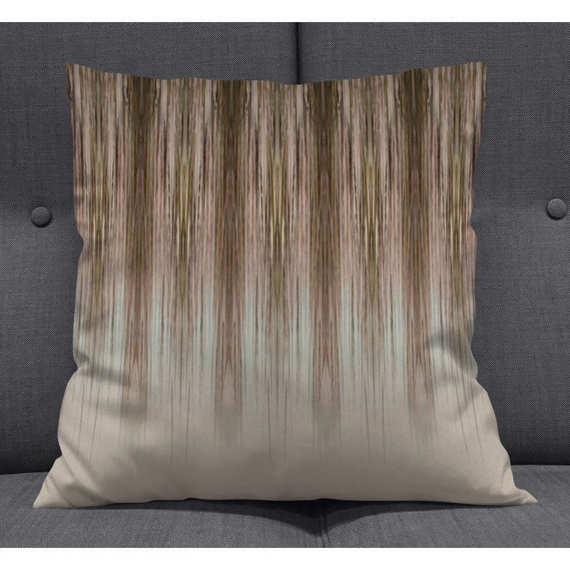 Throw Pillow With Insert, Brown Striped 3, 20"H x 20"W
