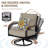 5 Pieces Outdoor Conversation Set With 4 Rockers And 6" Thick Cushions-1649690802