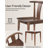 Farmhouse Wood Dining Chairs With Curved Back-879348978-899509267